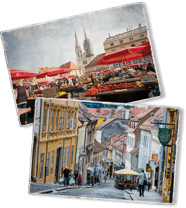 slike Zagrebačkih ulica i građevina