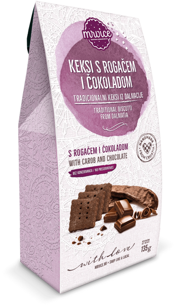 Keksi s rogacem i cokoladom pakiranje